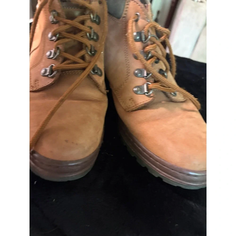Timberland Mens Tan Nubuck Leather Ankle Hiking Boots Size 8 M 52100